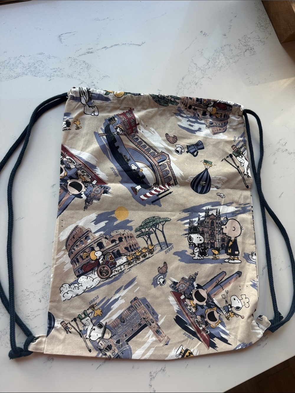 Peanuts x Scout Italy Collaboration Drawstring Backpack